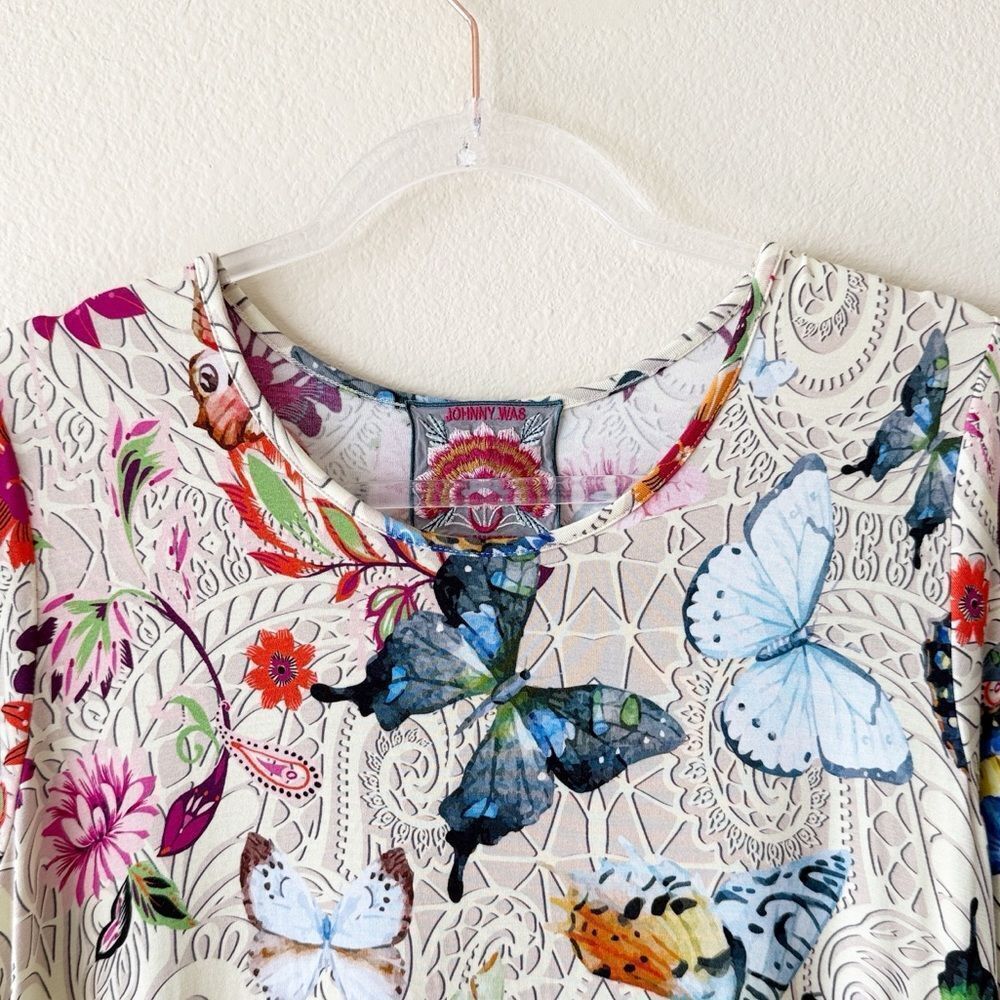 Johnny Was Mitchi Butterfly Floral Swing Dress - Picture 4 of 13